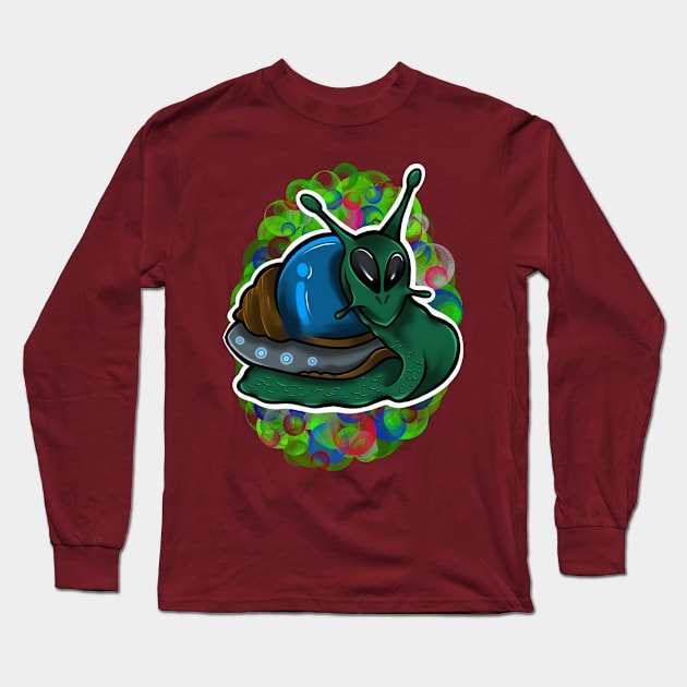 Alien more like snailien Long Sleeve T-Shirt by okoccult